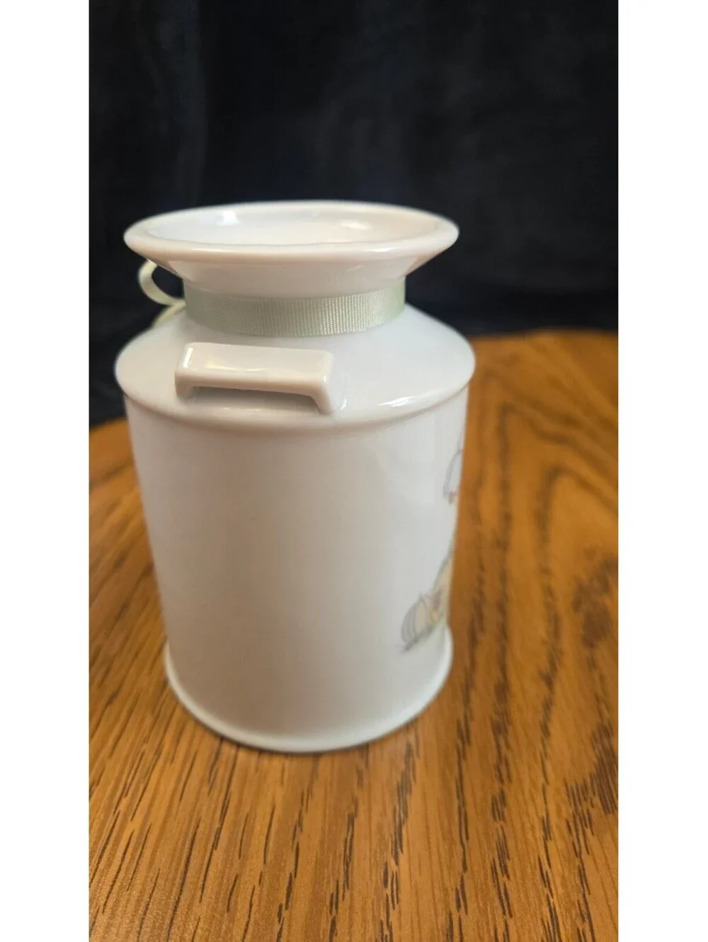 Precious Moments October Milk Can Vase with Ribbon Accent
